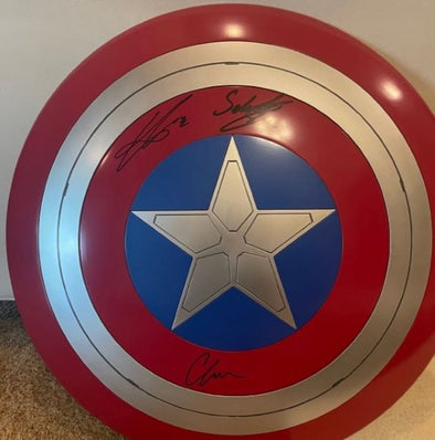 Marvels Legend Series: Falcon and the Winter Soldier Shield Autographed