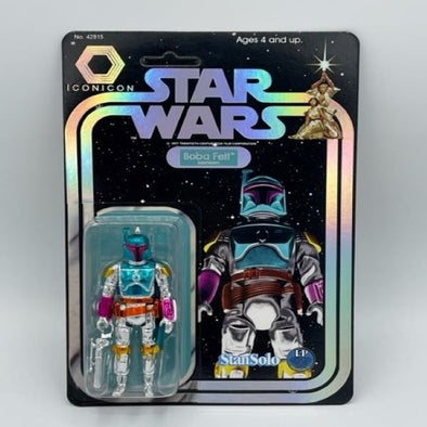 3.75"  Custom Carded Chrome Boba Fett